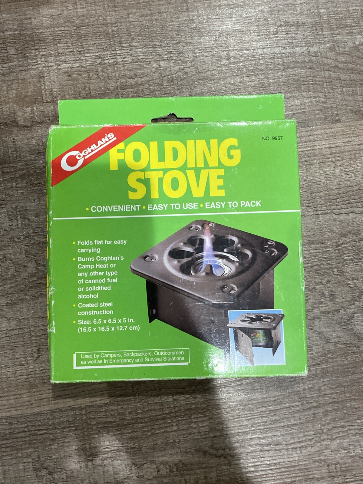 “Coghlan’s Folding Stove” Works With Canned Fuel “Camp Survival Stove” #9957