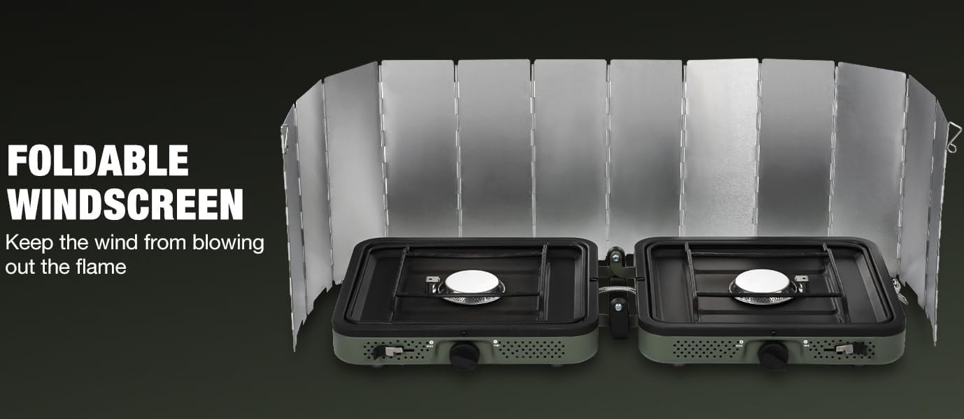 Wind Protection for Outdoor Cooking, Lightweight and Compact Aluminum Design