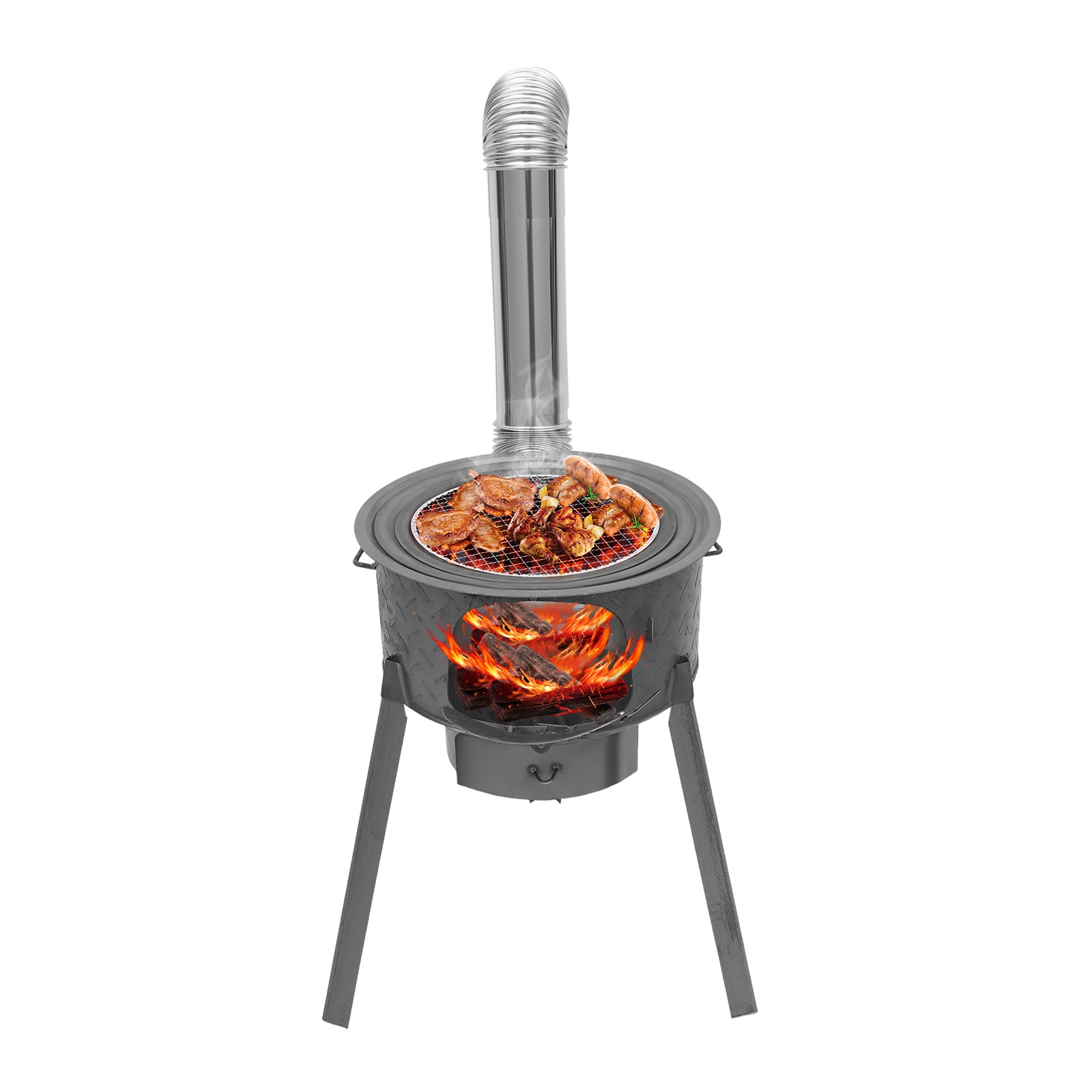 Multifunctional Portable Wood Burning Stove for Camping and Outdoor Cooking