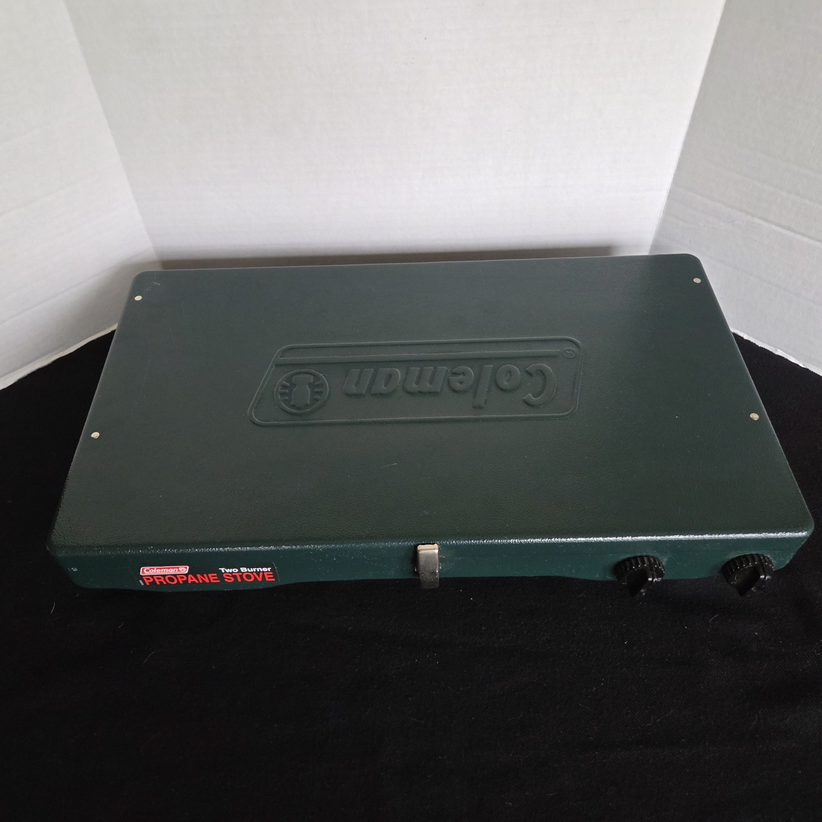 Coleman Two Burner Green Propane Camping Stove 5430E Series 10,000 BTU EUC