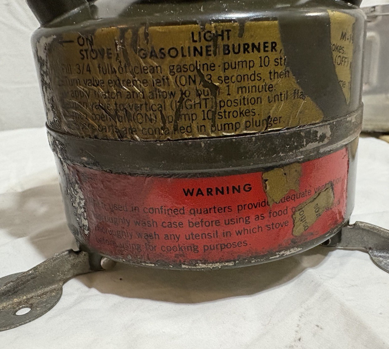 Rogers Akron Ohio 1952 U.S. Military Camp Stove Canister& Stove No.1966 UNTESTED