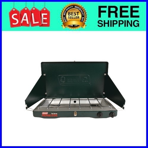 Coleman Brand, Matchlight 10,000 BTU 2-Burner Propane Stove, Black