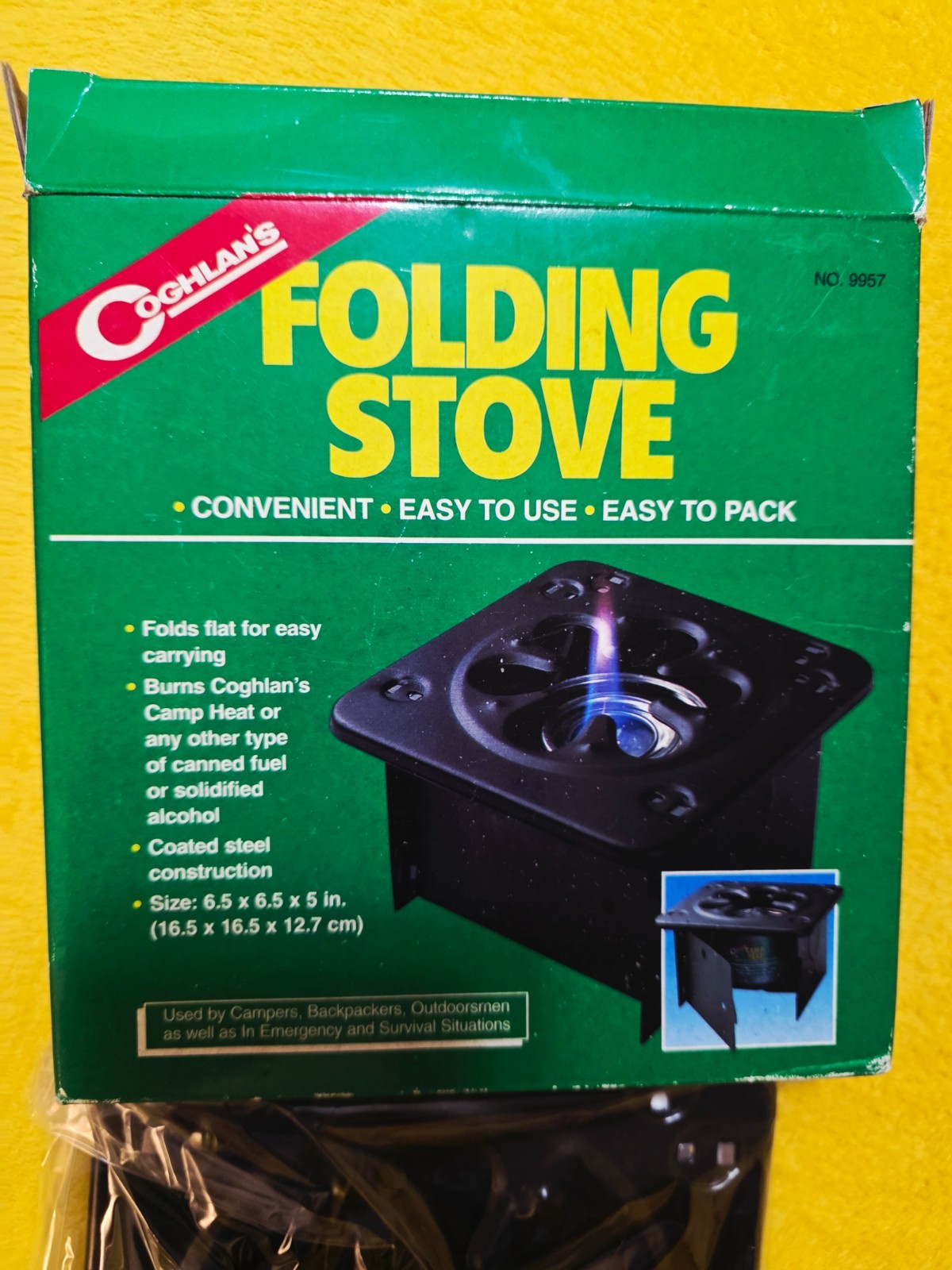 Coghlan’s Folding Stove 1 Burner Canned Fuel Camp Survival Stove 9957 Camping
