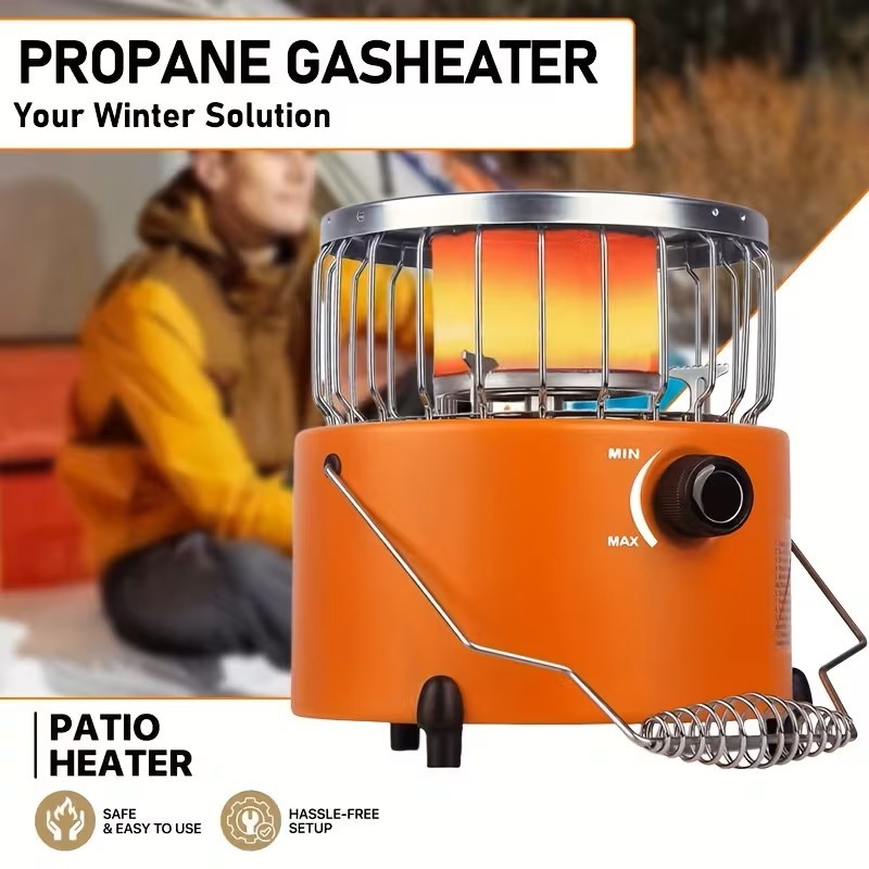 9000 BTU Gas PipePortable Propane Heater Stove Indoor Outdoor Camping Gas Stove