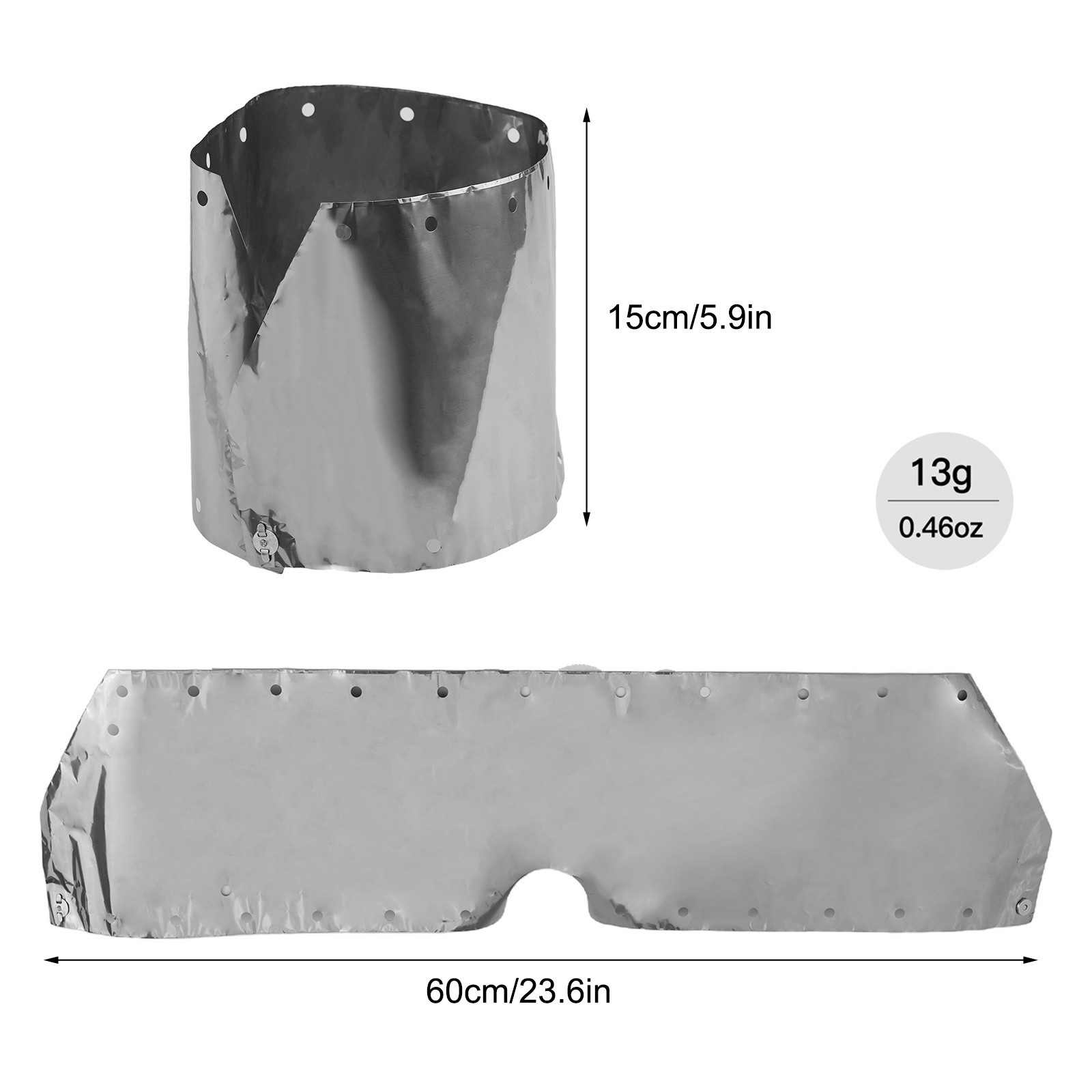 Windshield Portable Titanium W/ Storage Pouch Wind Block Windproof Plate