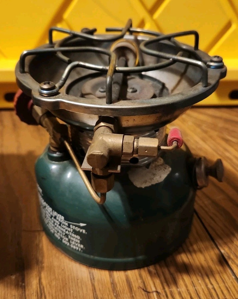 Vintage Coleman Sportster Camping Stove 502-700 One Burner Green In Original Box