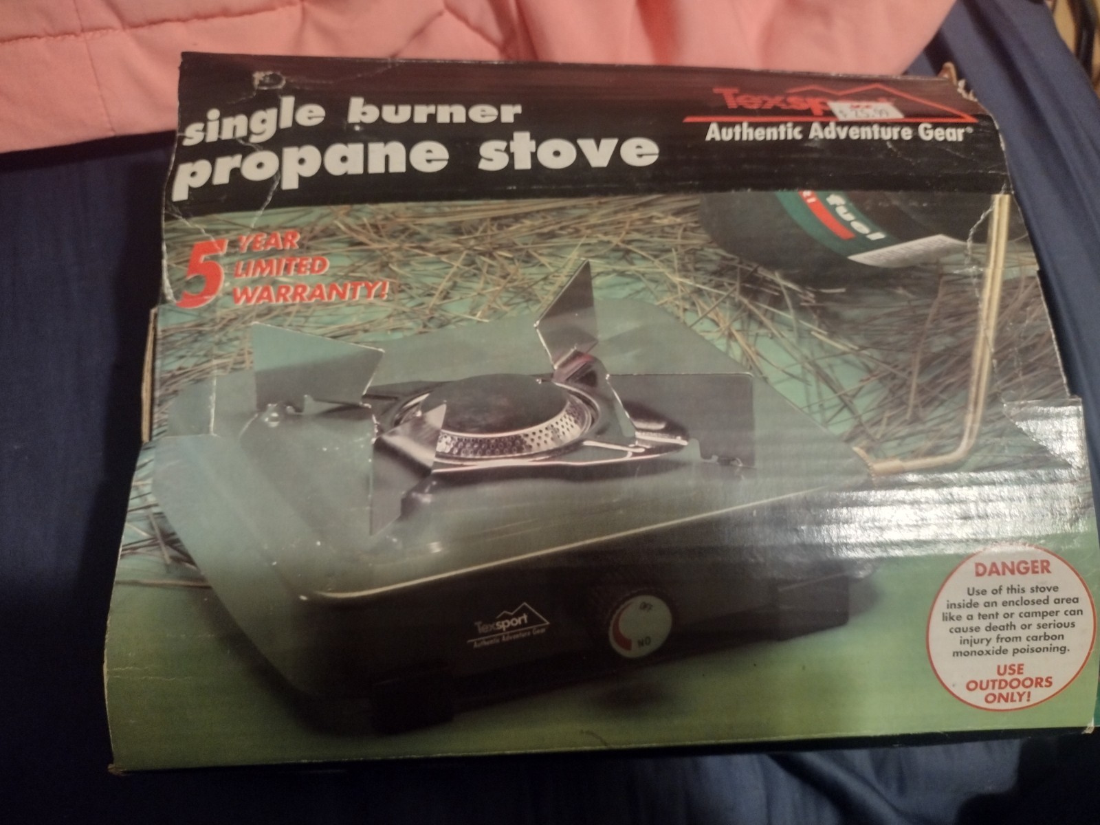 Vintage Texsport Single Burner Propane Stove NEW #14204 Camping 5000 BTU N