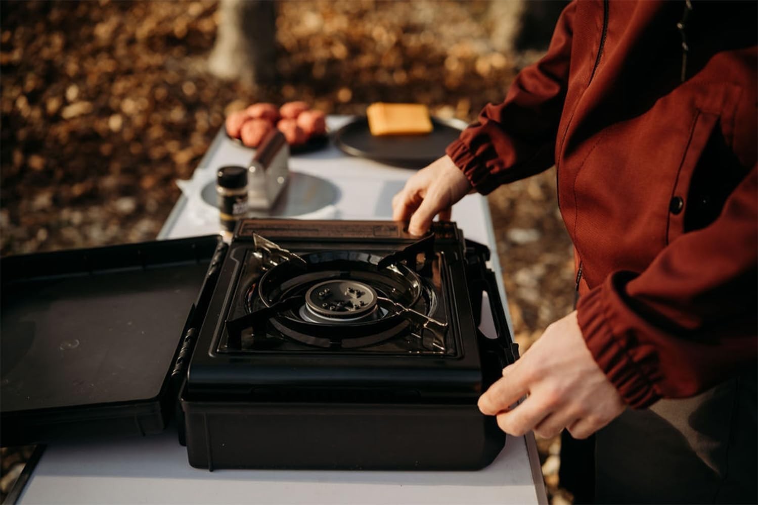 10,000 BTU Dual Fuel Camp Stove – Portable butane & propane Grill with Carry …