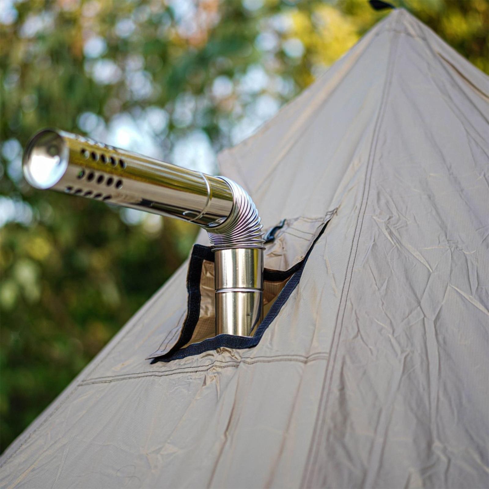 Chimney Pipe Camp Stove Pipe Tube Extension with Storage Pouch Flue Furnace Tube