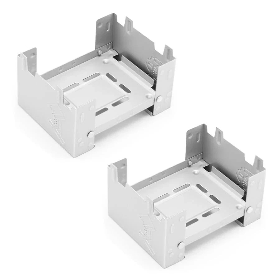 2 Pack Solid Fuel Stove Portable Compact Mini Foldable Solid Alcohol Spirit W…