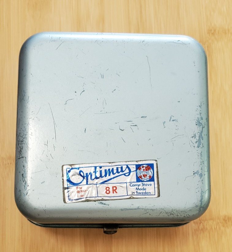 OPTIMUS 8R Vintage Swedish Portable Gasoline/White Gas Camp Stove in Clamshell