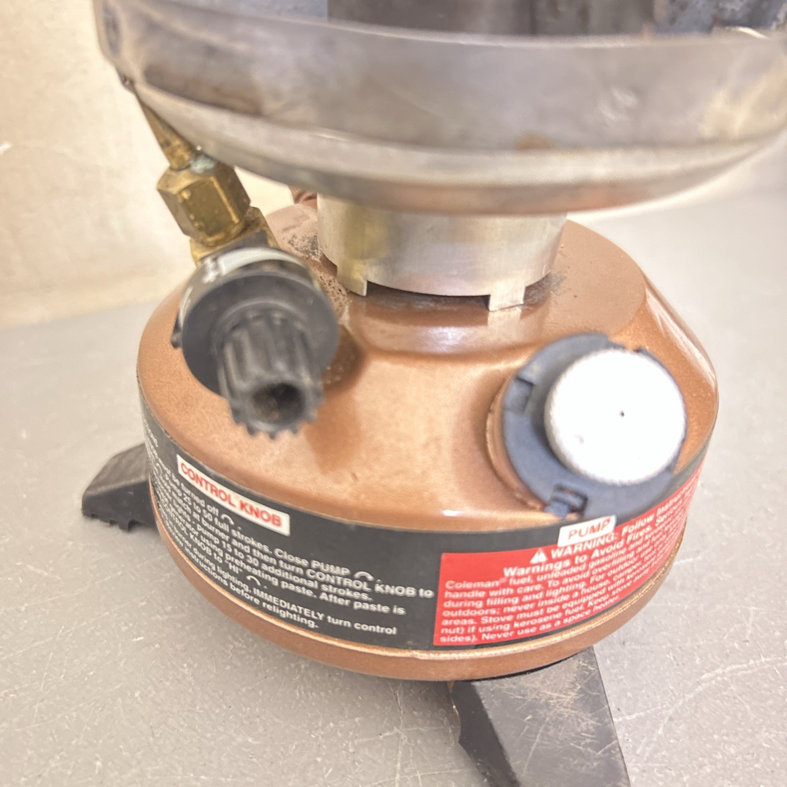 Coleman “Exponent” Multi Fuel Stove Model 550B (dented/ Peeled Paint)