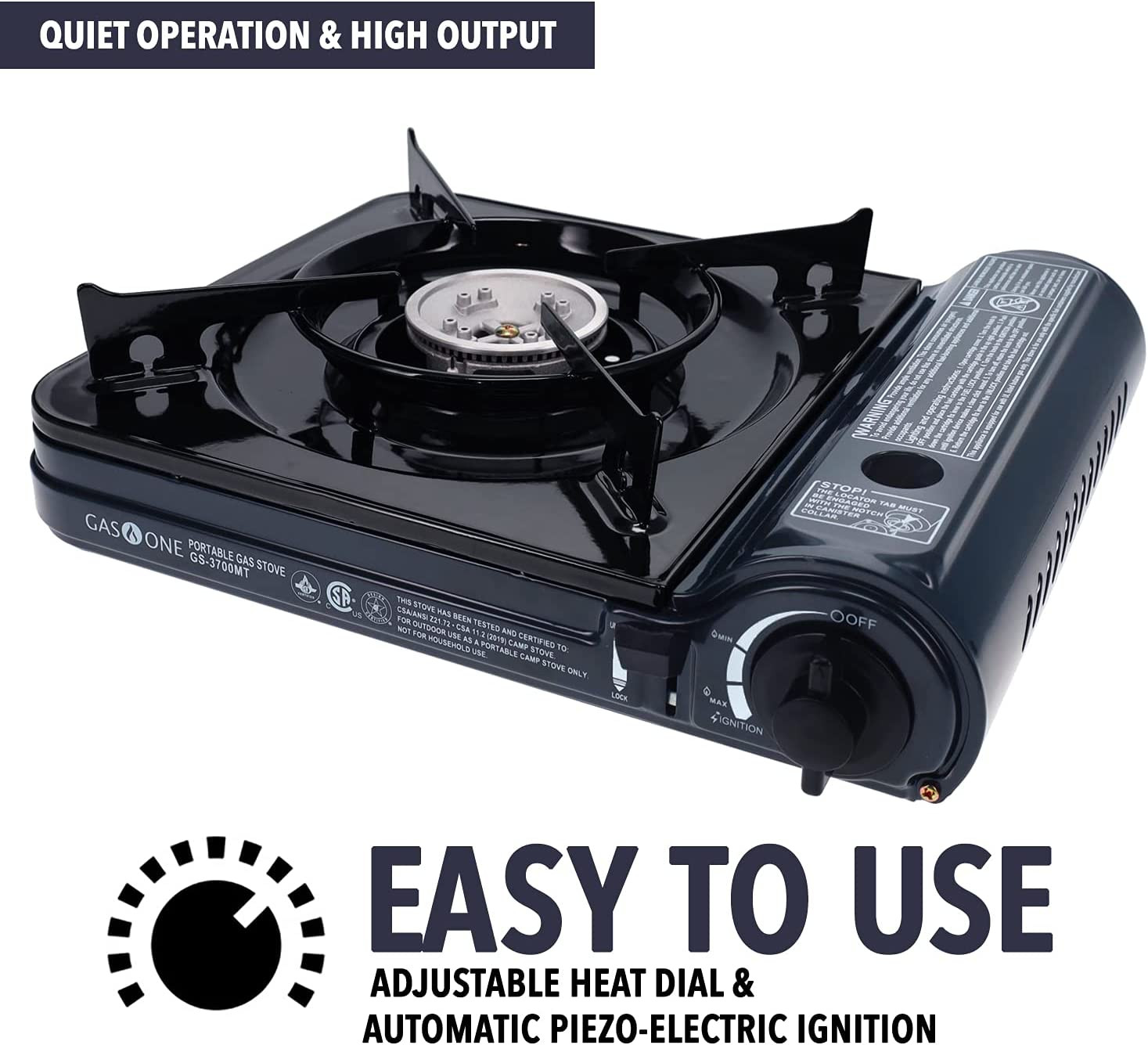 NEW 10,000 BTU CSA List Portable Butane Gas Stove with Carrying Case CSA Listed-