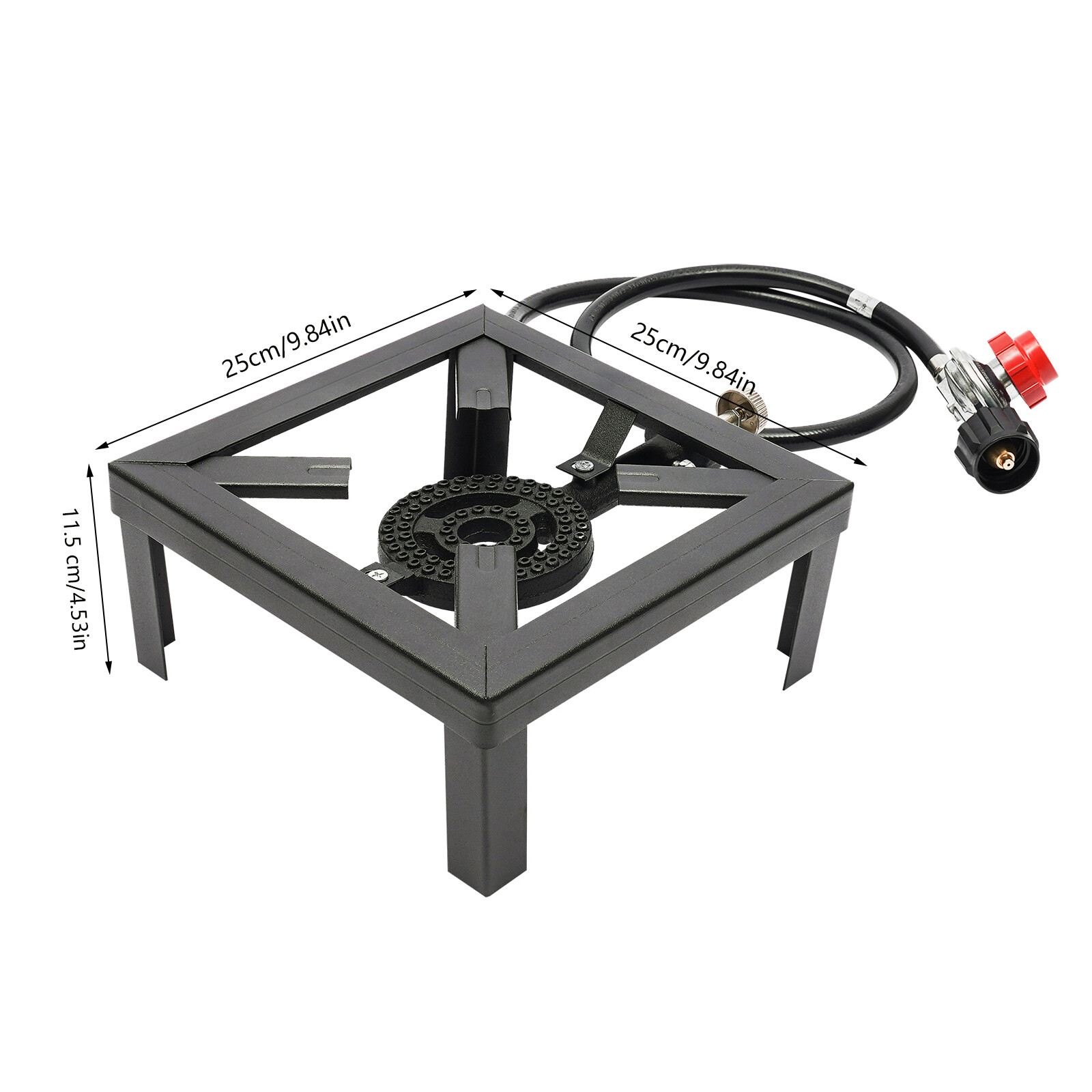 Propane Cooker Burner Stove Gas Outdoor Cooking Camping Stand BBQ Grill + Hose