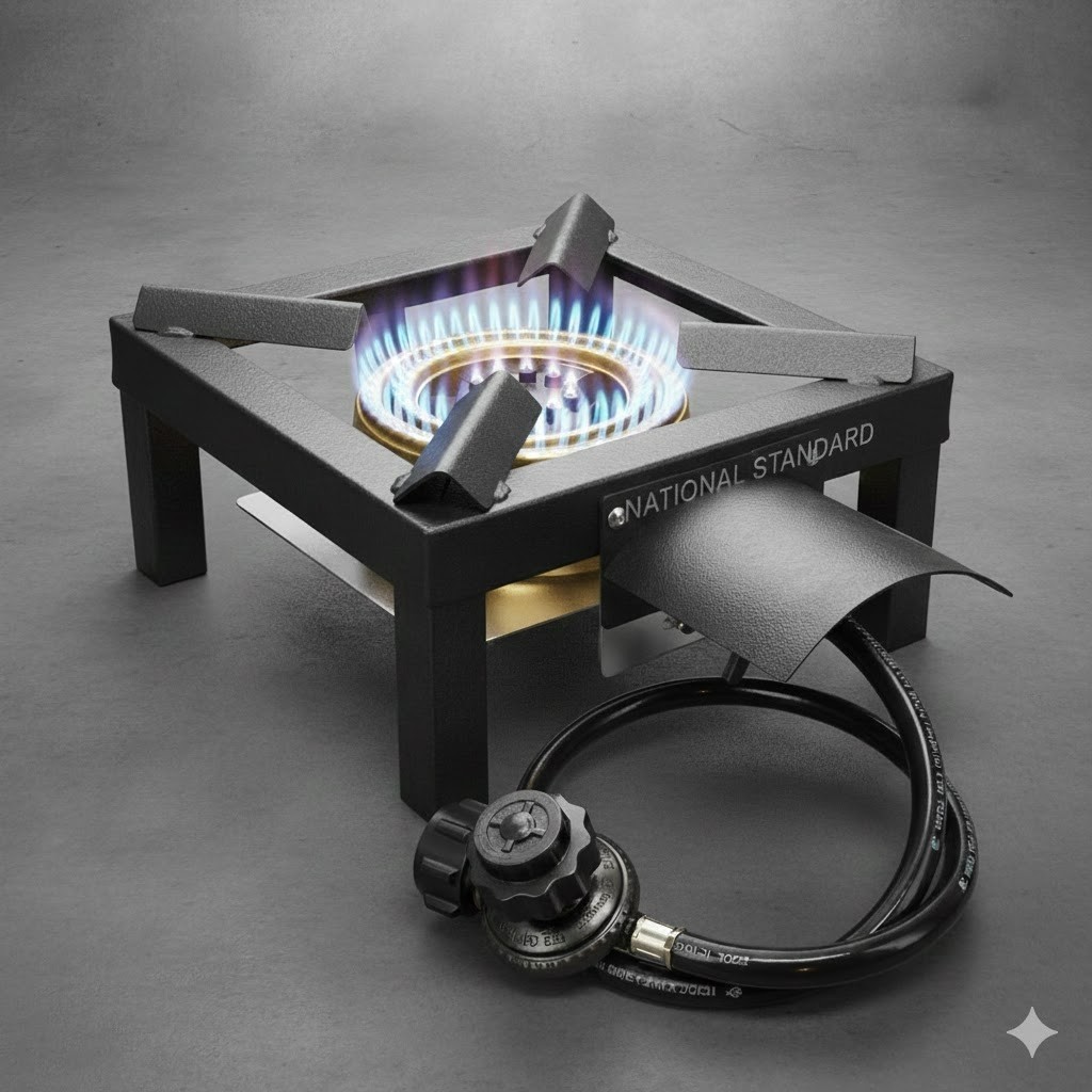 High Output Propane Outdoor Burner Single Stove Heavy Duty Camping Cooking Gas-