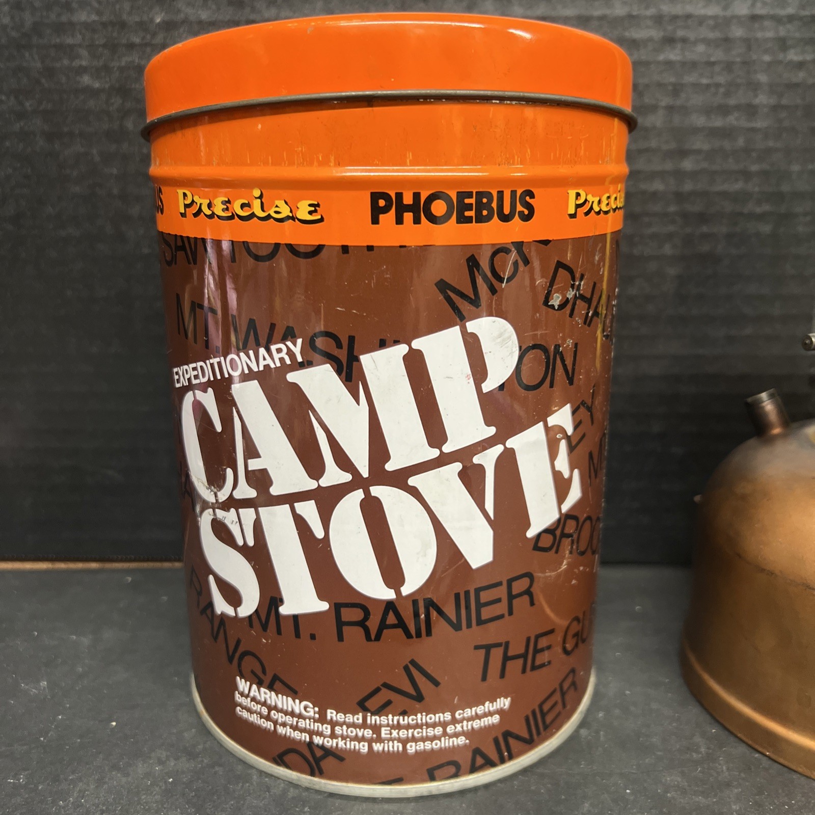 Vintage Precise Phoebus no. 625 Can Camp Stove Austria BackPacking Stove Kettle