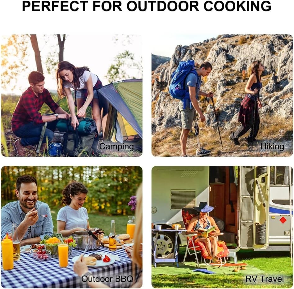 Compact 3.31lb Propane & Butane Camping Stove for Effortless Outdoor Cooking