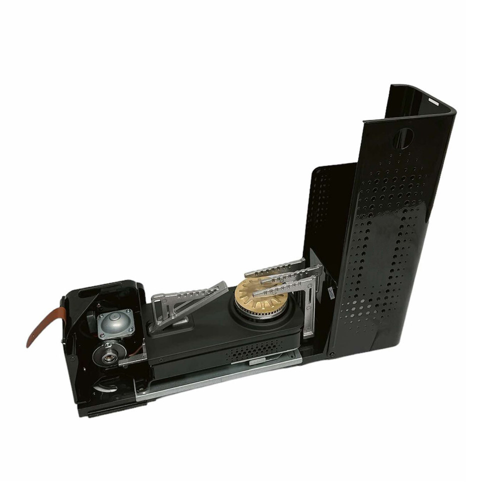 Black Portable Folding Single Burner Butane Stove 7250BTU Foldable Camping Stove