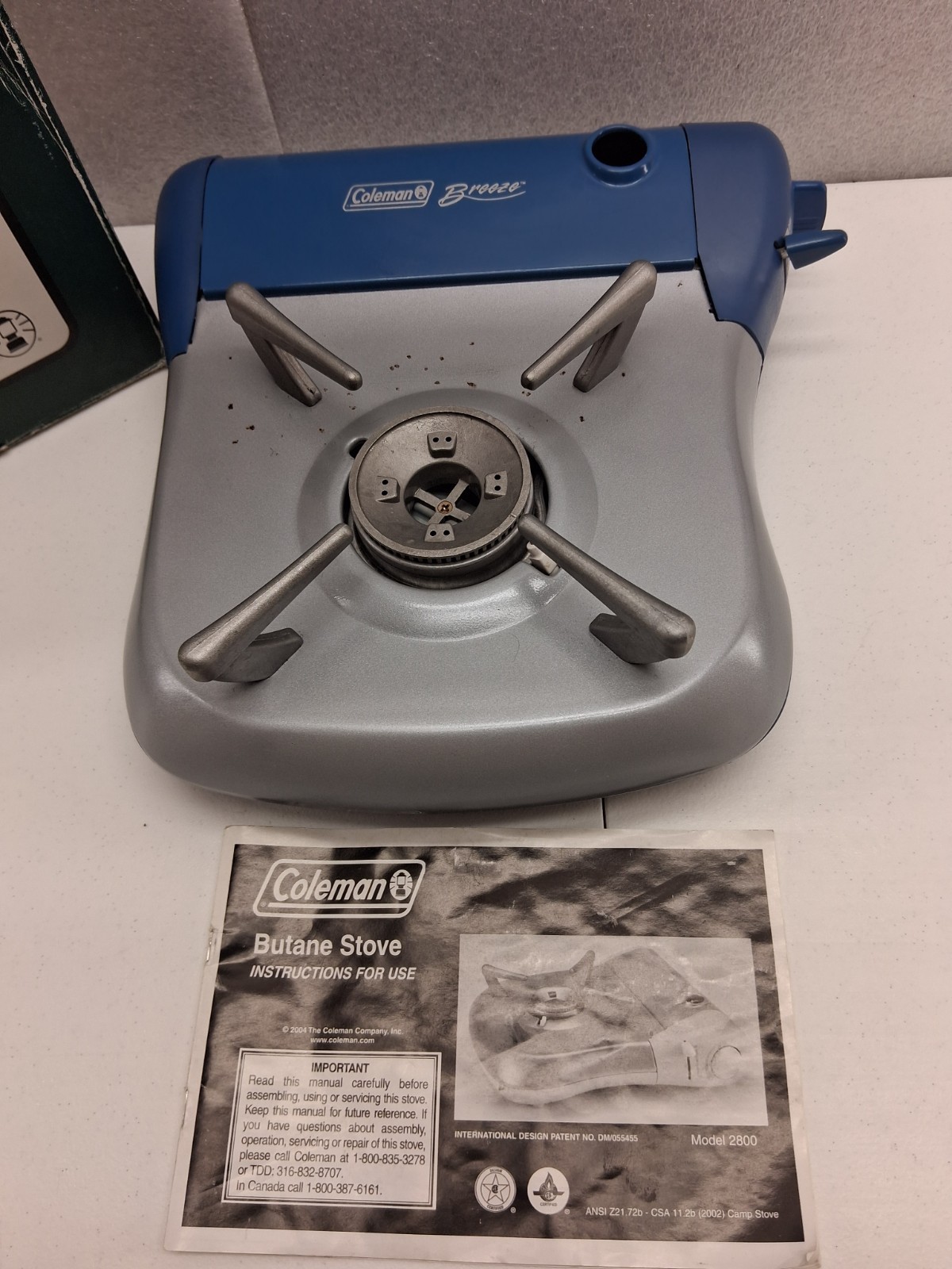 Coleman Breeze 2800 Portable Single Burner Camping Stove Butane Case 7000 BTU