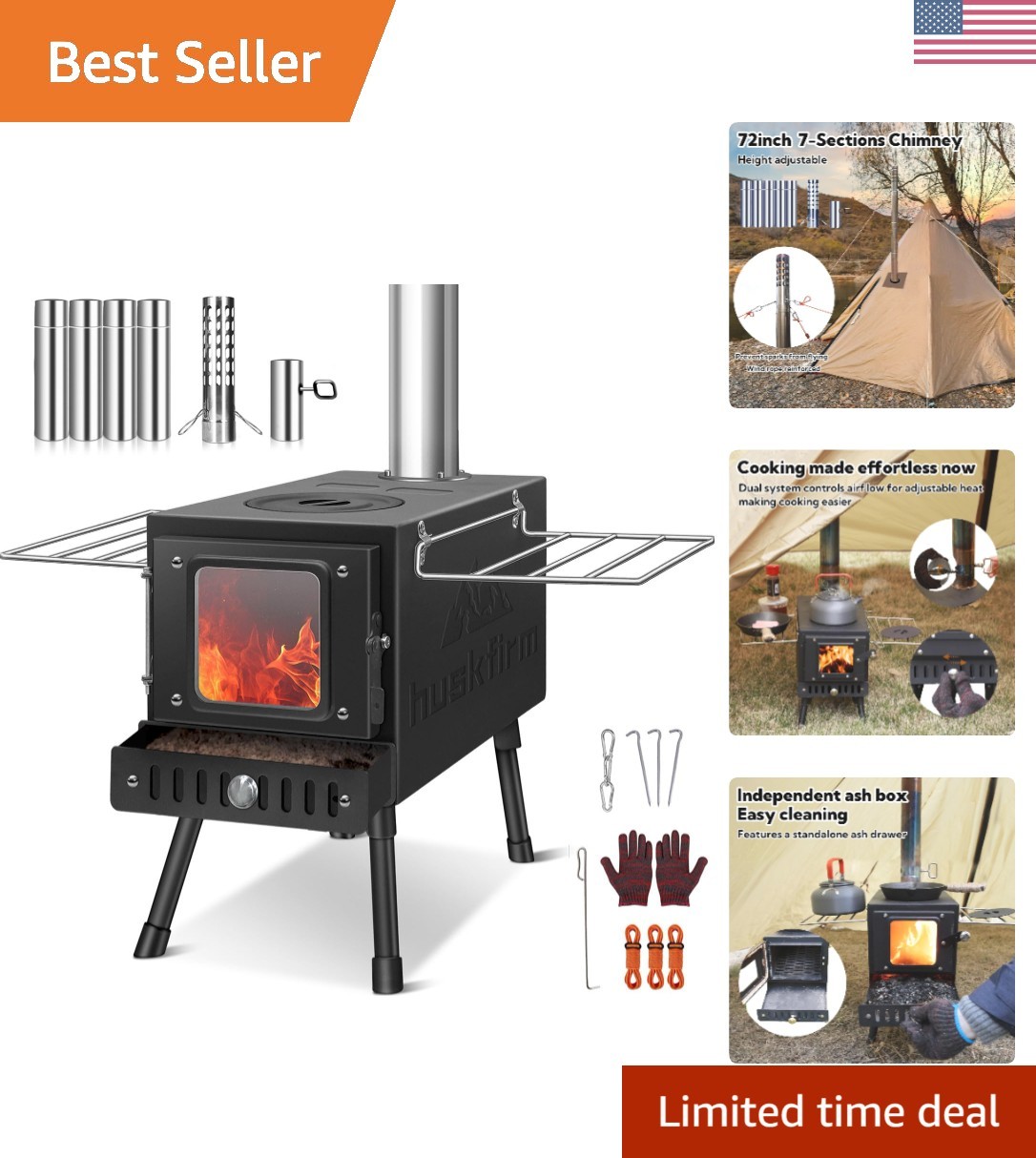 Lightweight Wood Burning Stove for Camping – Efficient Heat & Cooking Companion