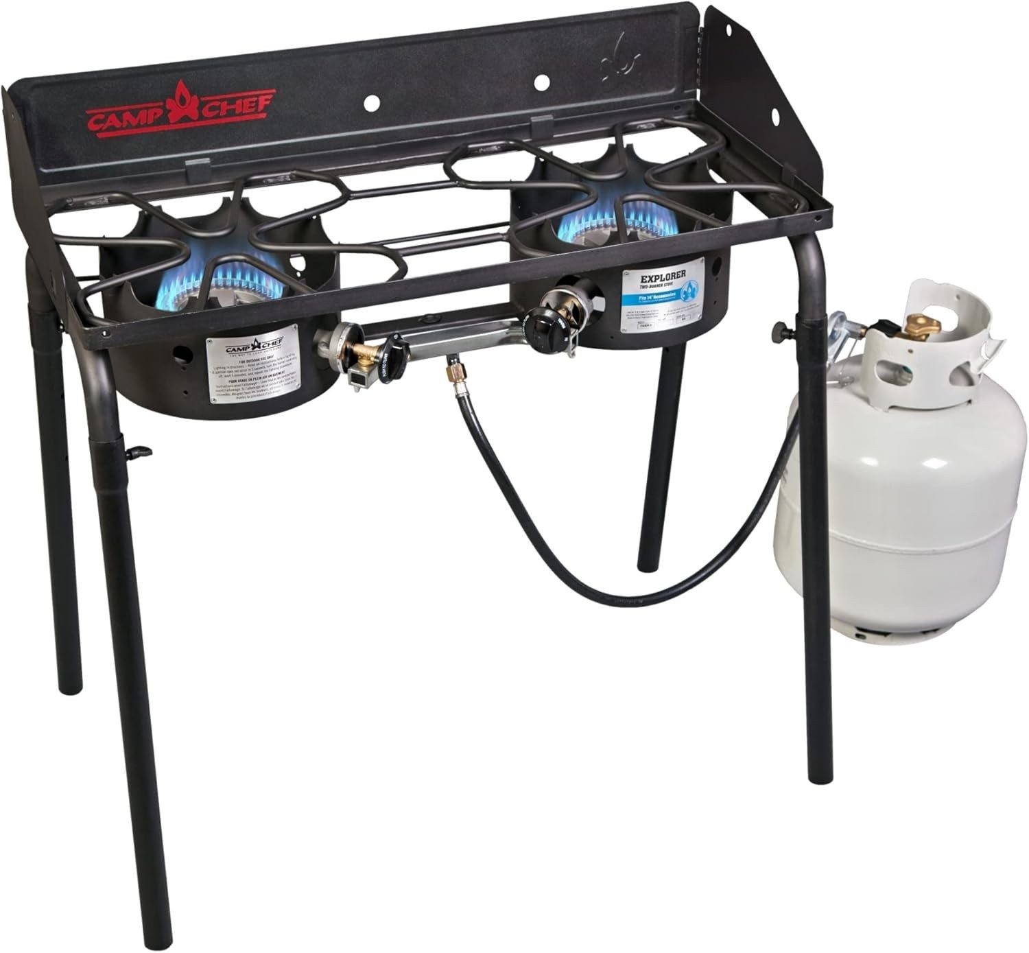 Portable Camping Stove with 448 Square Inches Cooking Area and Windscreen