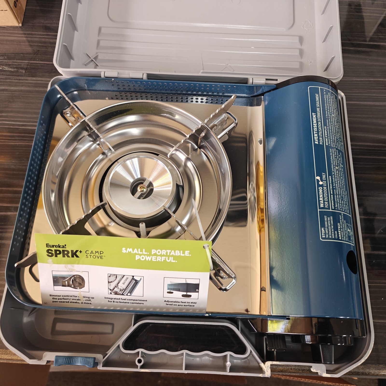 EUREKA SPRK+ PORTABLE BUTANE CAMP STOVE WITH CASE – NEW NEVER USED SEE PICTURES