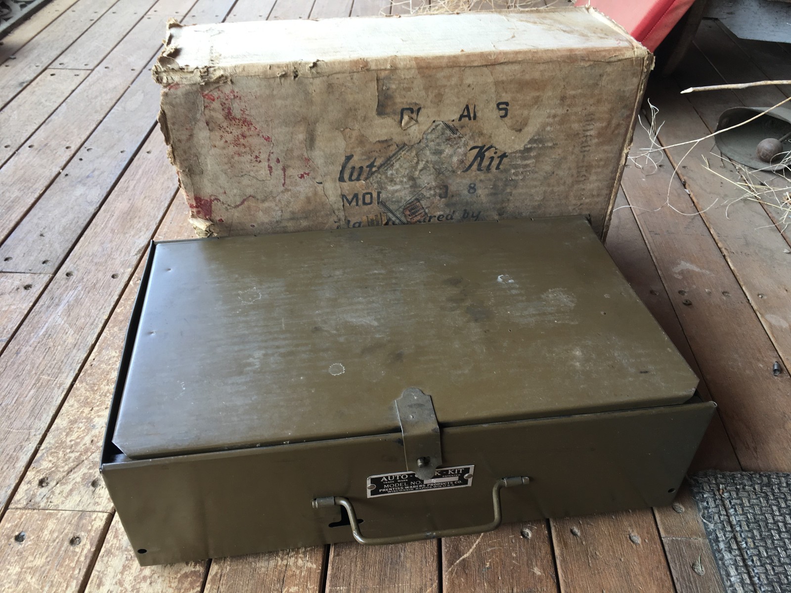 VINTAGE PRENTISS WABERS AUTO COOK KIT STOVE WITH BOX NO. 8 WITH PUMP