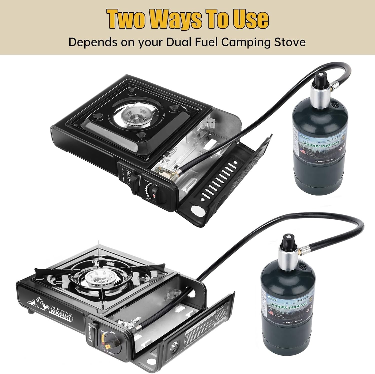 Dual Fuel Camping Stove Replacement Hose, 3FT & M16*1 Propane Regulator Hose …