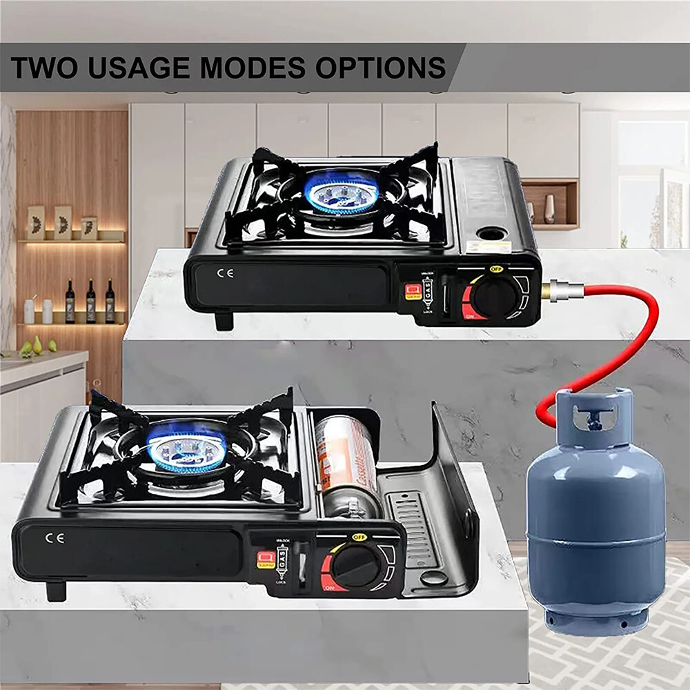 3000W Camping Stove Propane&Butane Windproof Fire Dual Fuel Brass Cooking Burner