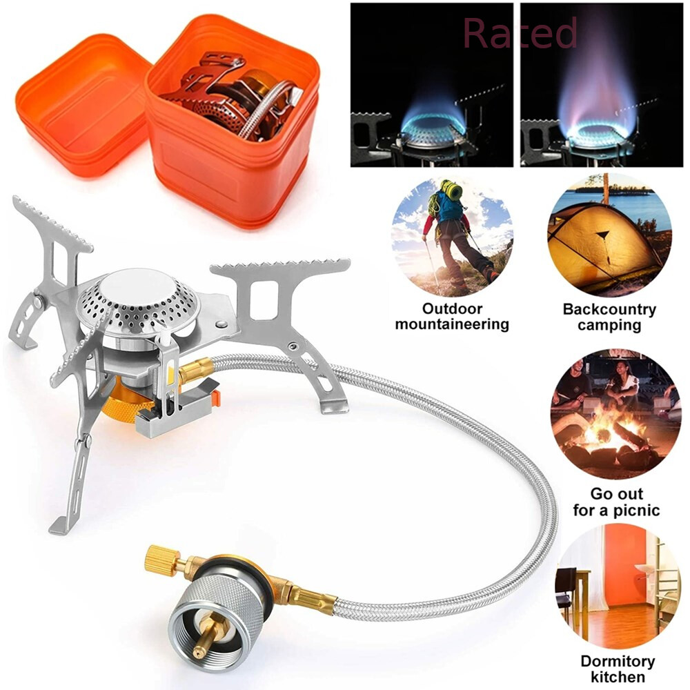 3900W Portable Backpacking Camping Gas Burner Stove with Piezo Ignition Case US