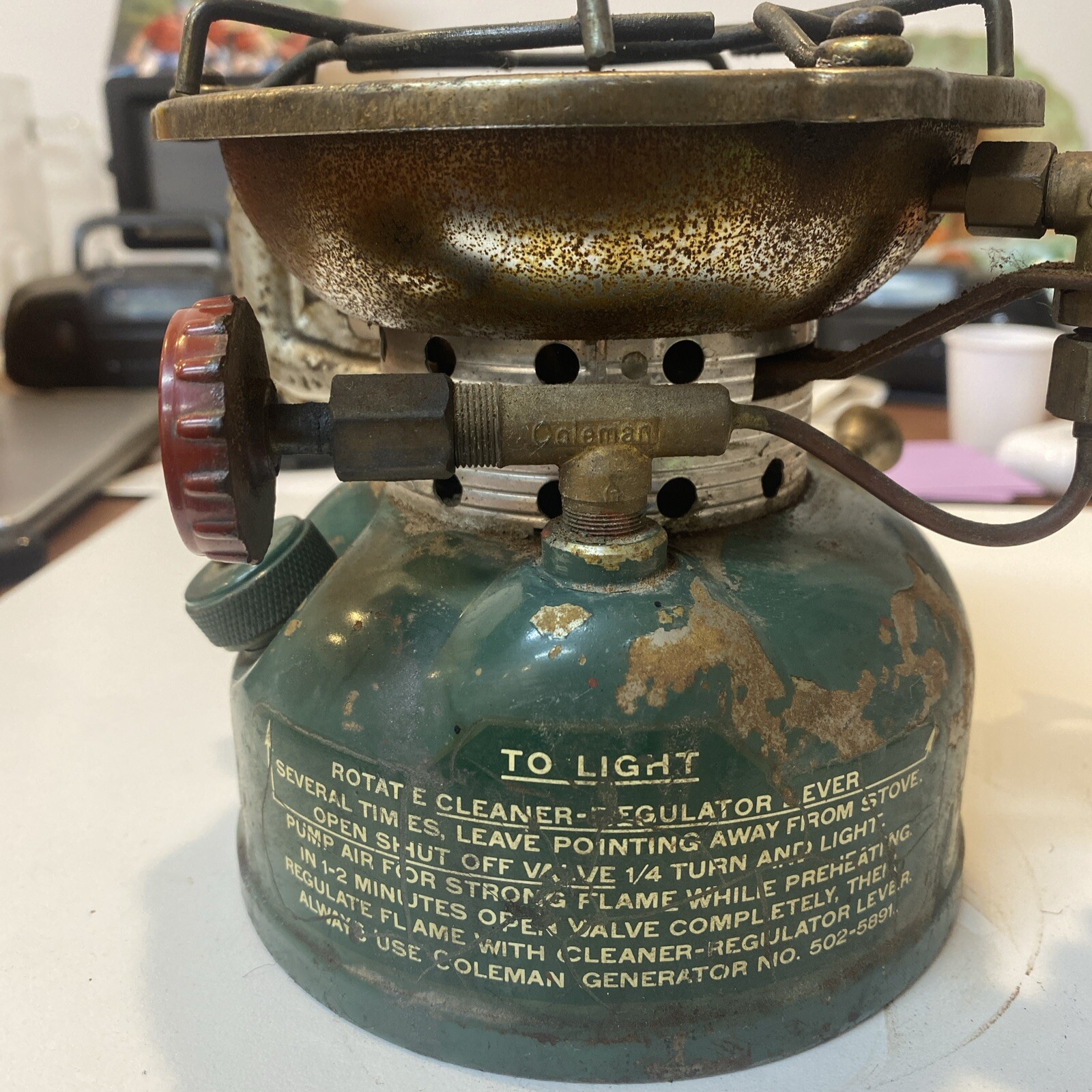 Vintage Coleman 502 One Burner Sportster Stove 68 Camp Cooking B57