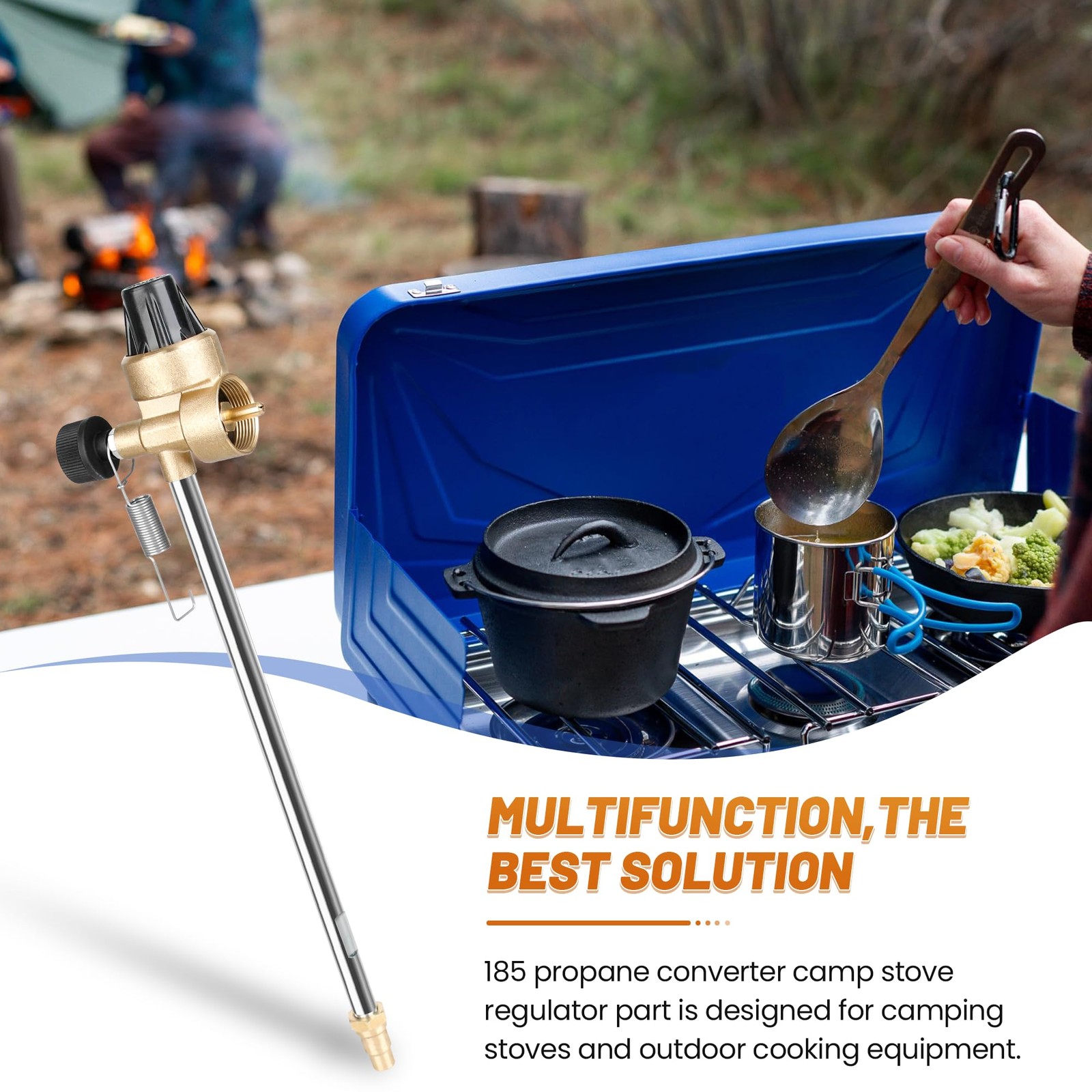 Propane Converter Compatible with Coleman White Fuel Stove – 1, Silver