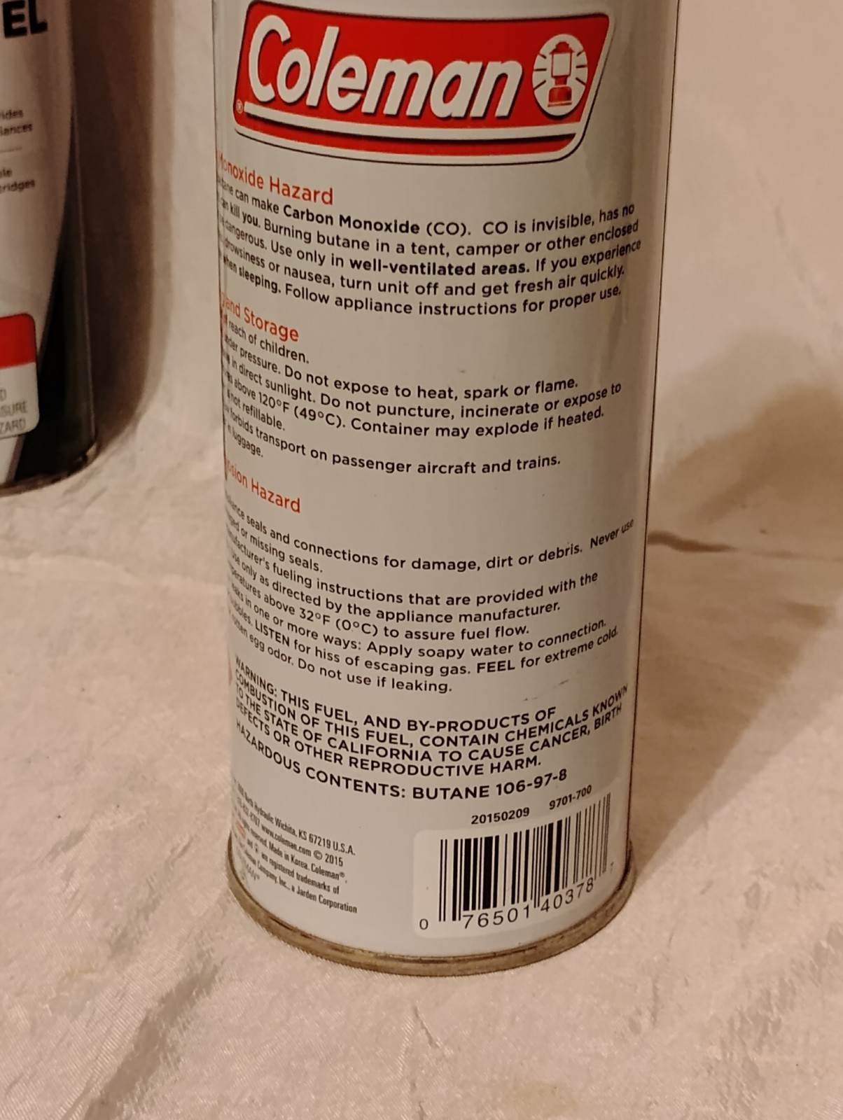 Lot of 4 Cans Coleman Butane Stove Camp Fuel 8.8OZ Emergency Survival Cooking