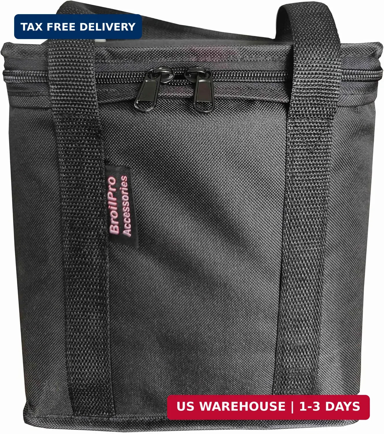 BroilPro Propane Tank Bag for 2-Pack 1 lb Refillable Cylinders – Waterproof 600D
