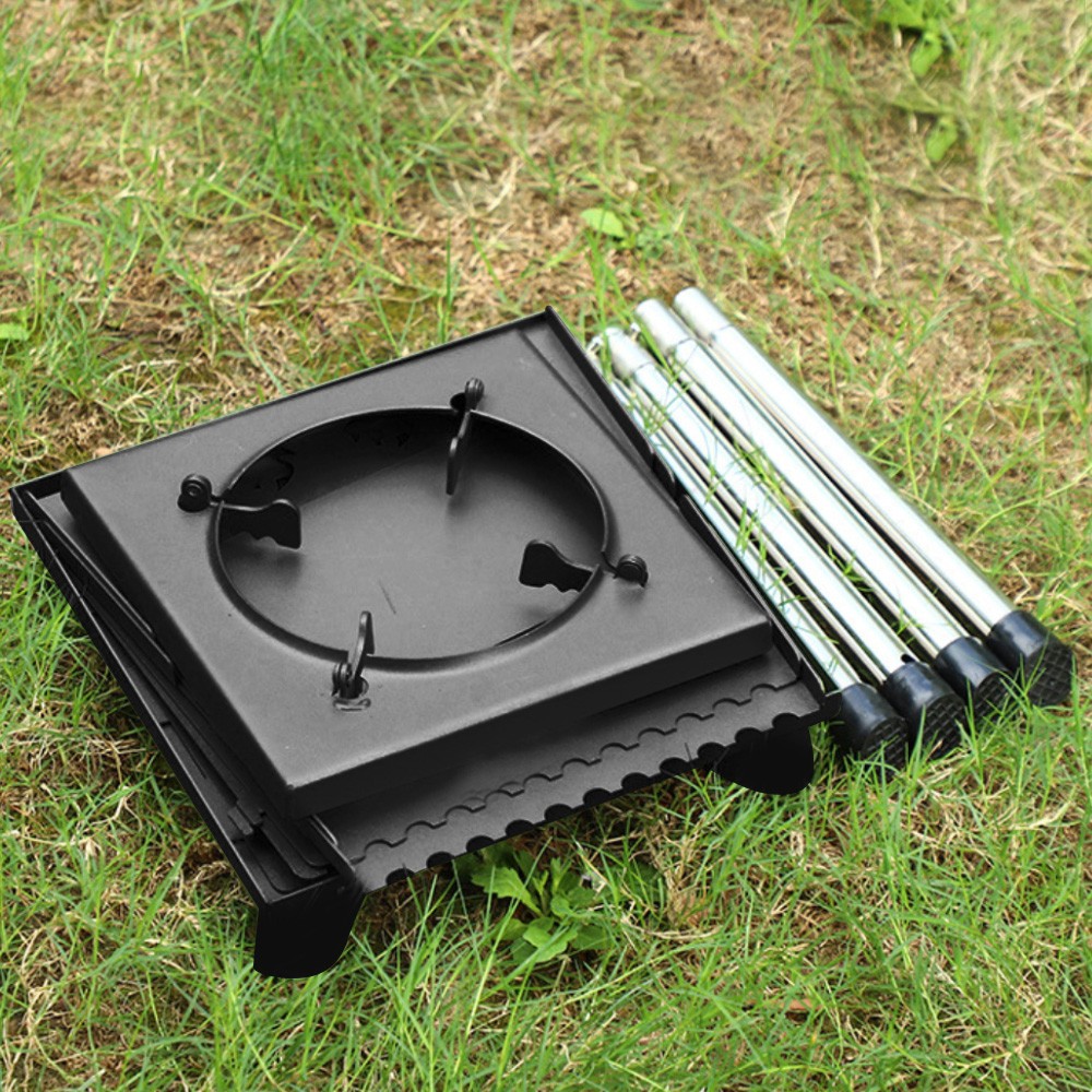 Wood Burning Camping Stove Portable Cast Iron Camping Wood Stove Oudoor Cooking