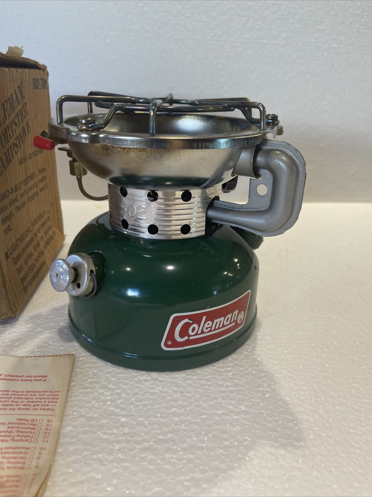 Coleman 502-700 Sportster Campstove. In Original Box