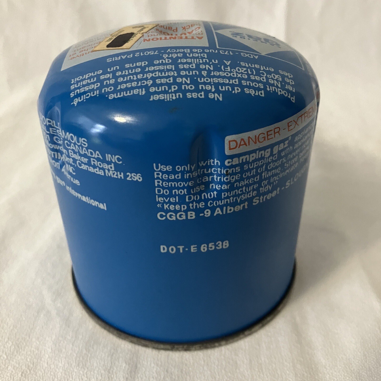 Vintage Camping Gaz C 206 6.75 OZ Fuel Cartridge/Can Propane/Butane NOS (READ)
