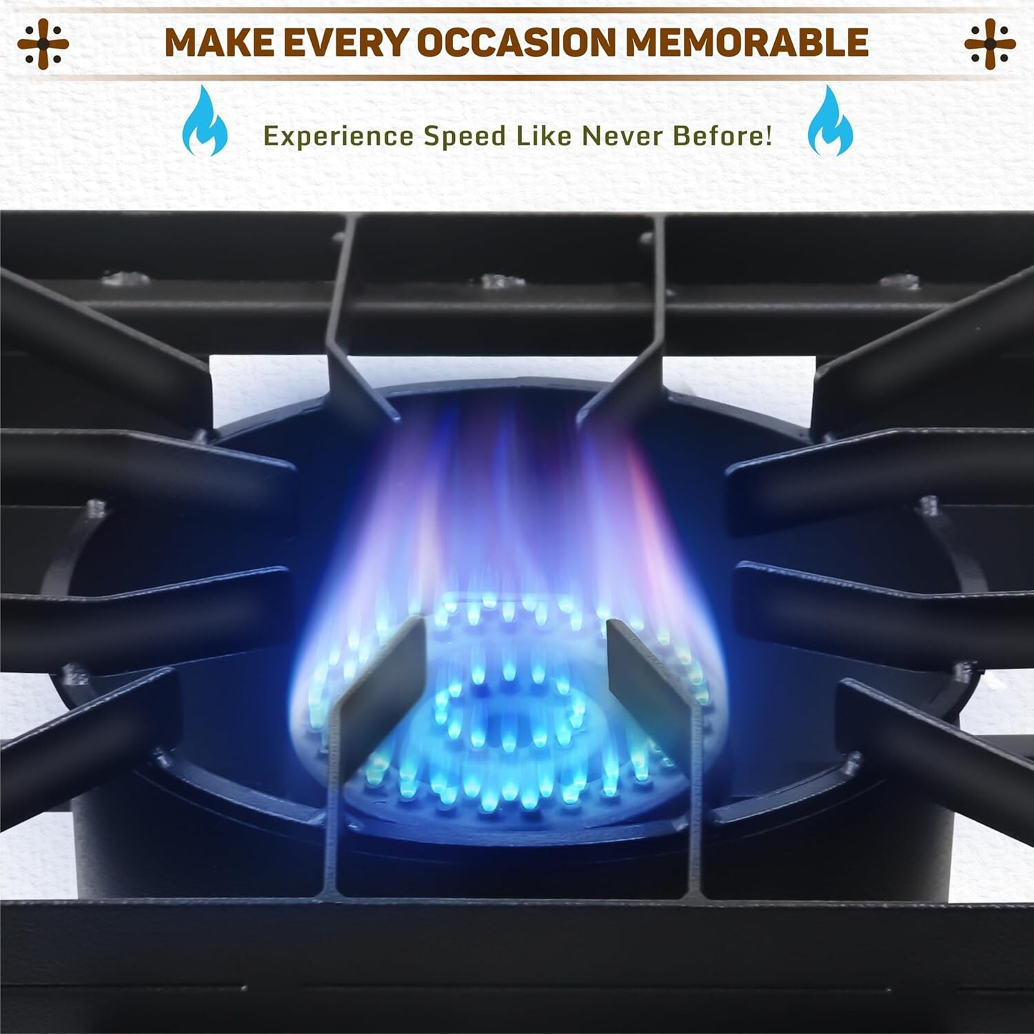 Single Burner Propane Stove – with Dual Side & Bottom Shelf and Wind Panel