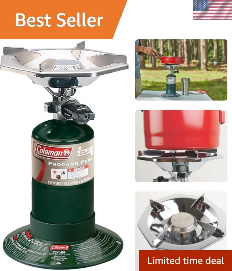 BottleTop Propane Stove with Adjustable Burner, Portable Camping/Backpacking …