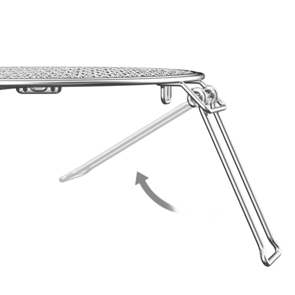Portable Stainless Steel Camping Grill Grate Foldable with Reinforced Legs