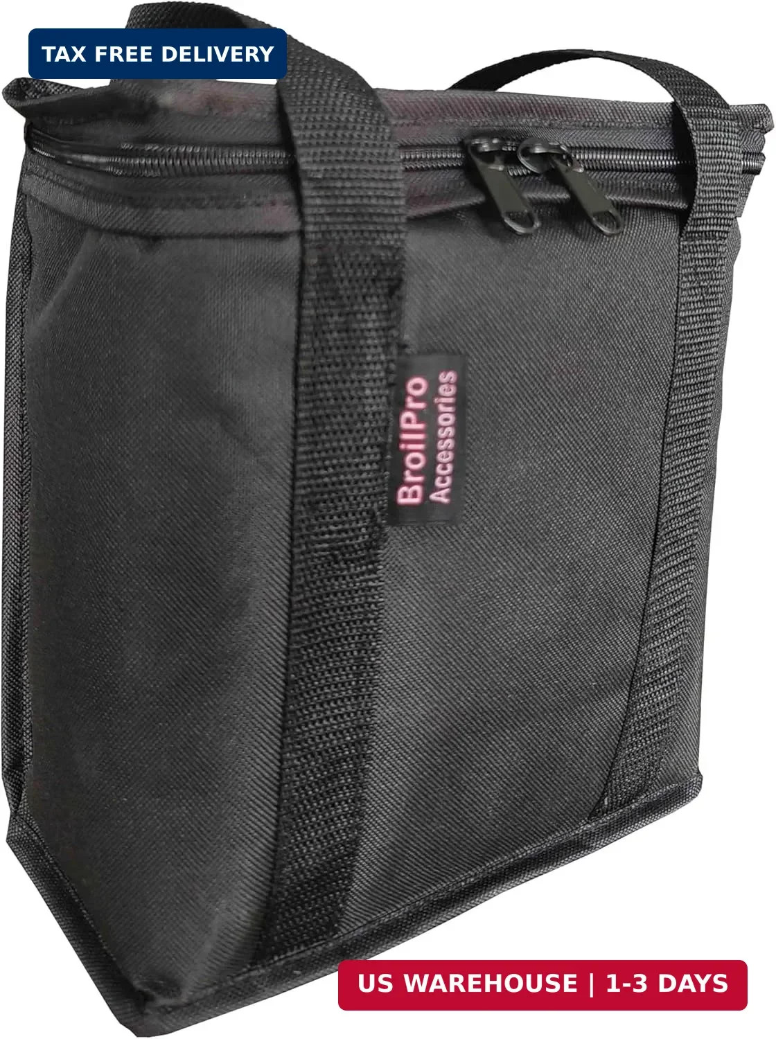 BroilPro Propane Tank Bag for 2-Pack 1 lb Refillable Cylinders – Waterproof 600D