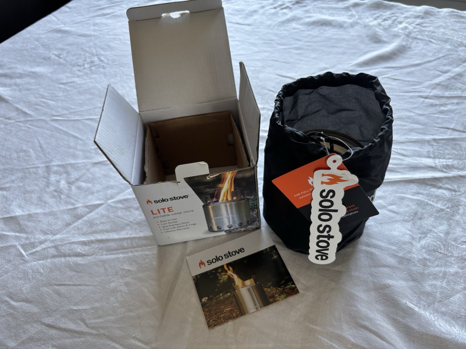 NEW Solo Stove Lite Portable Camp Stove 304 Stainless Steel Low Smoke Open Box