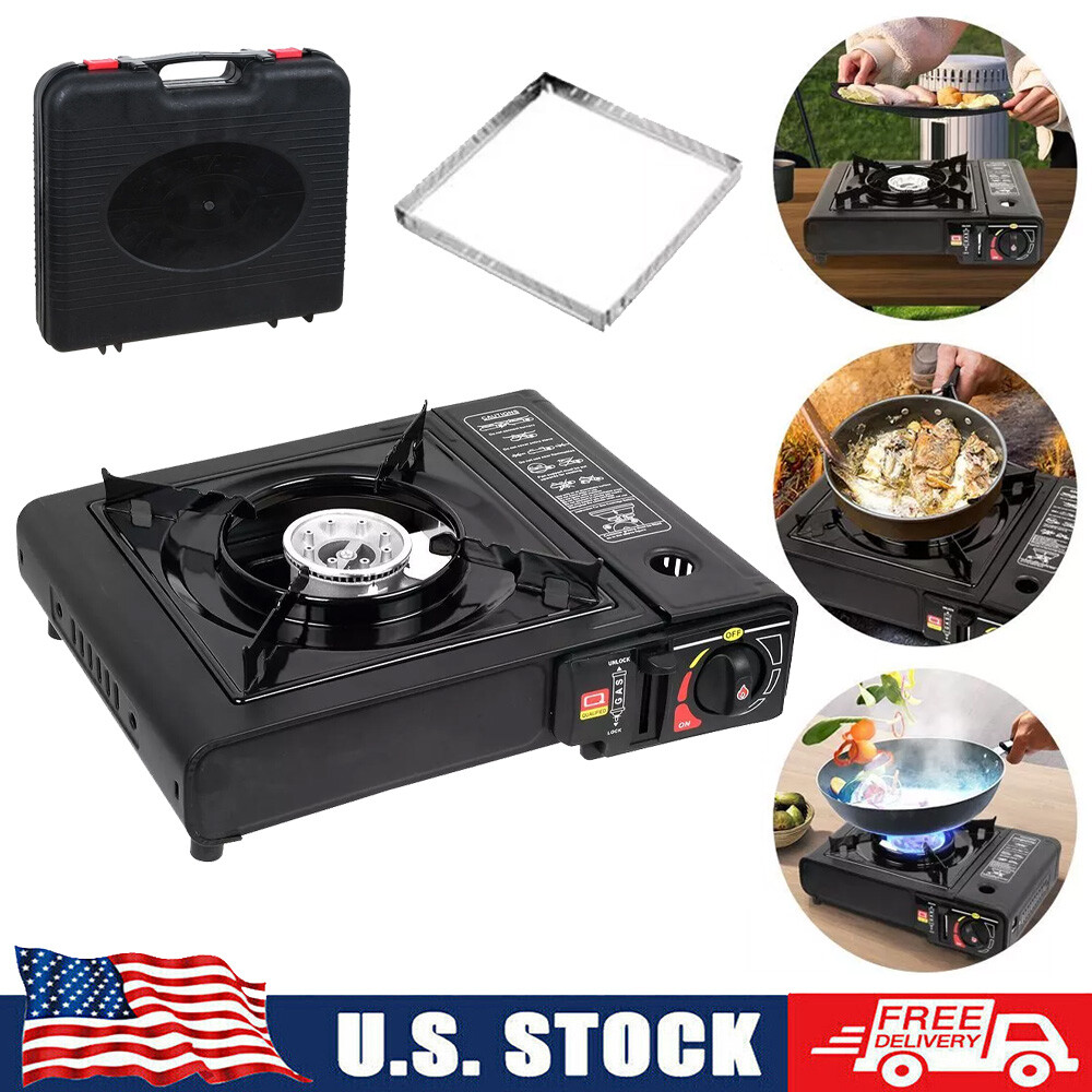 3000W Camping Stove Propane&Butane Windproof Fire Dual Fuel Brass Cooking Burner