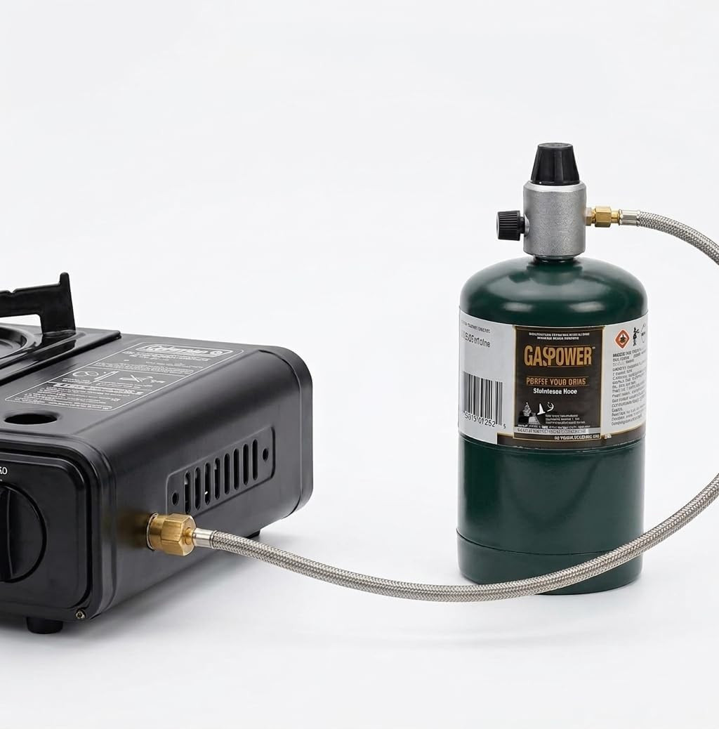 Portable Camping Stove, 3000W Dual Fuel Butane & Propane Gas Stove, Automatic Ig