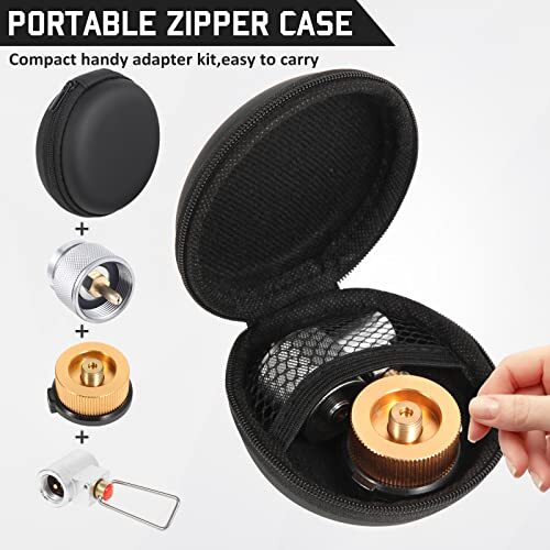 3 PCS Propane Isobutane Butane Refill Adapters Set Fuel Canister Shifter Camping