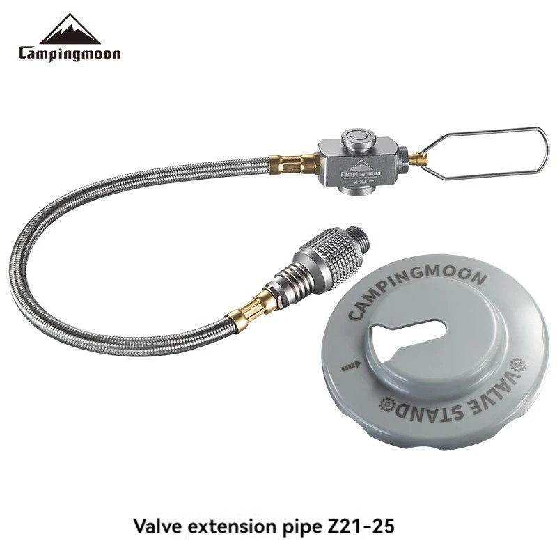 Outdoor Split Stove Accessories Flat Gas Tank Extension Line with Valve Camping