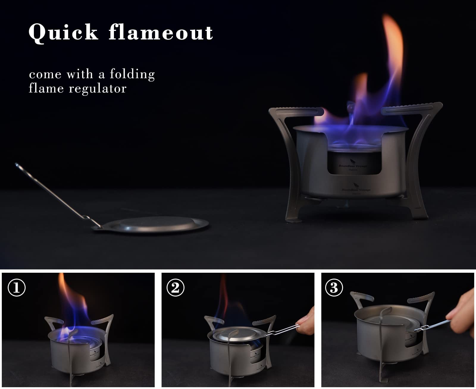 Yage Titanium Alcohol Stove Spirit Burner With Fire Cover Outdoor Wood Stove Wit