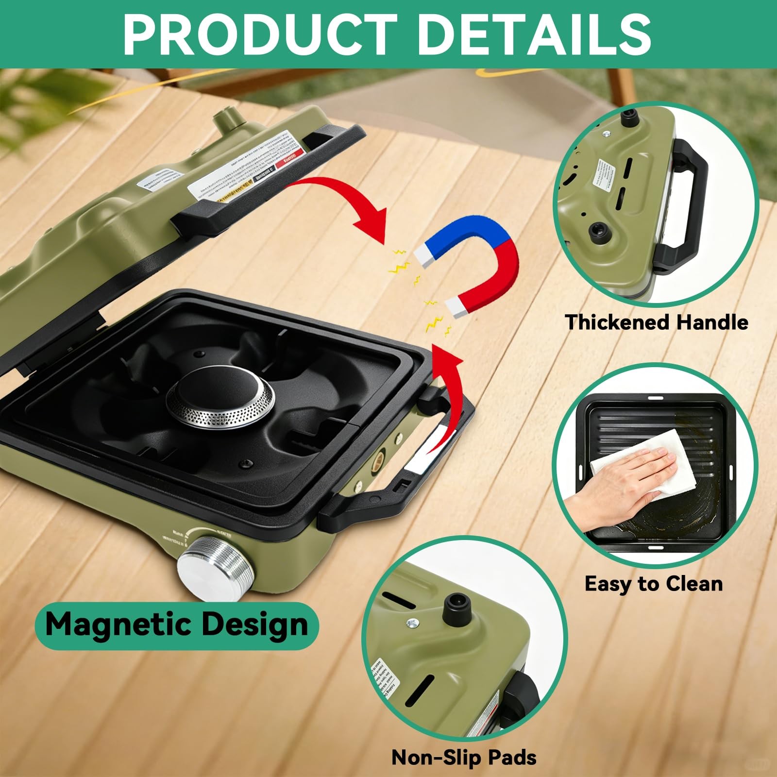 2 Burner Portable Propane Camping Stove Kit, 24000 BTU Foldable Hiking Stove …
