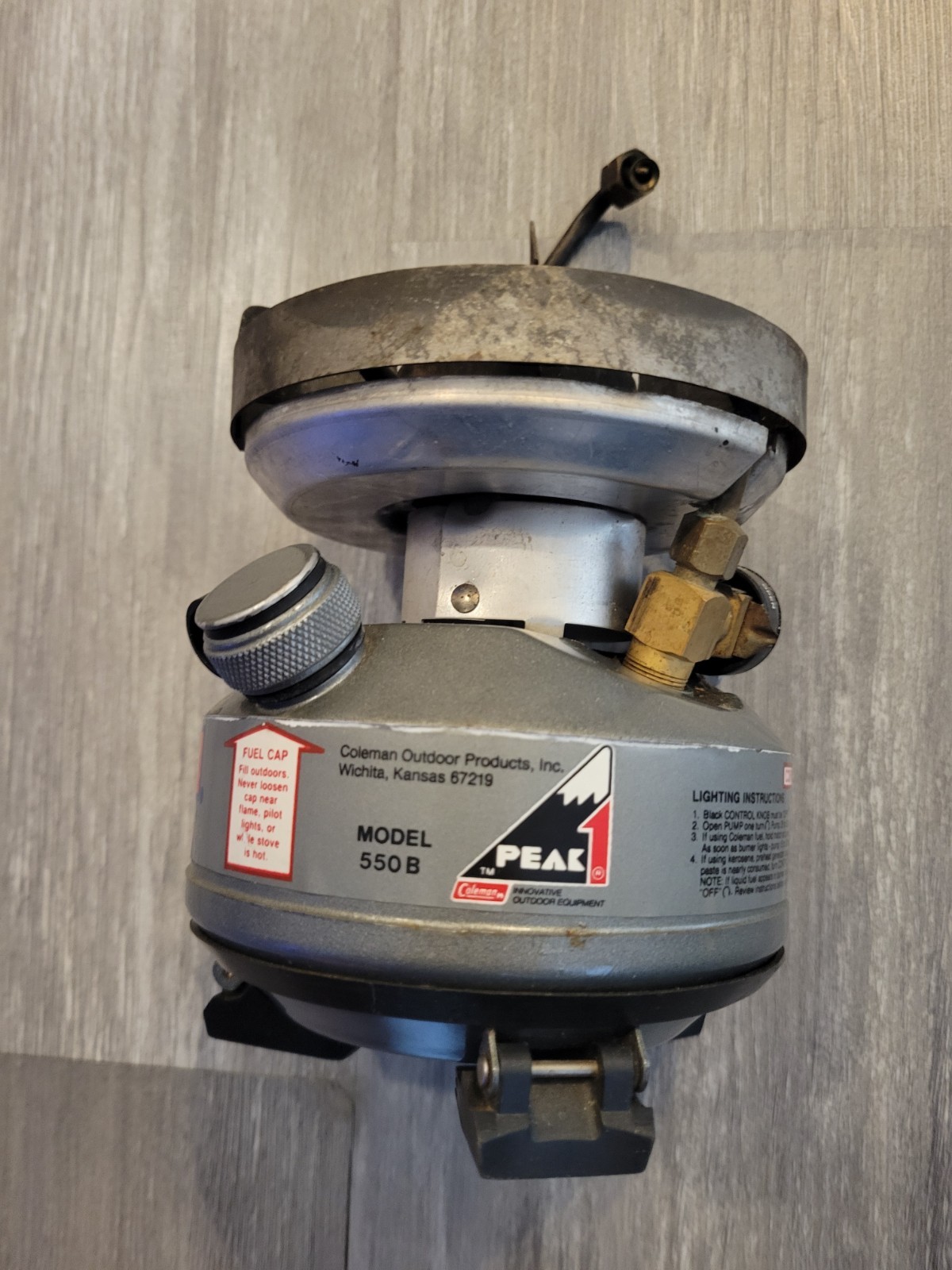 Coleman Peak 1 Multi-Fuel Backpack Stove Model 550B 07/1995 with Extra Generator