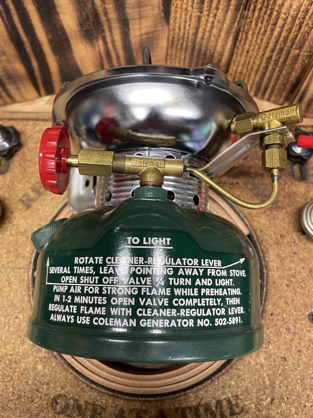 Coleman 502 Fully Functional Restore Single Burner Camp Stove & Heater RD Desc.